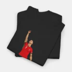 Cristiano Ronaldo Portugal Reaching Sky Celebration Shirt Close-Up