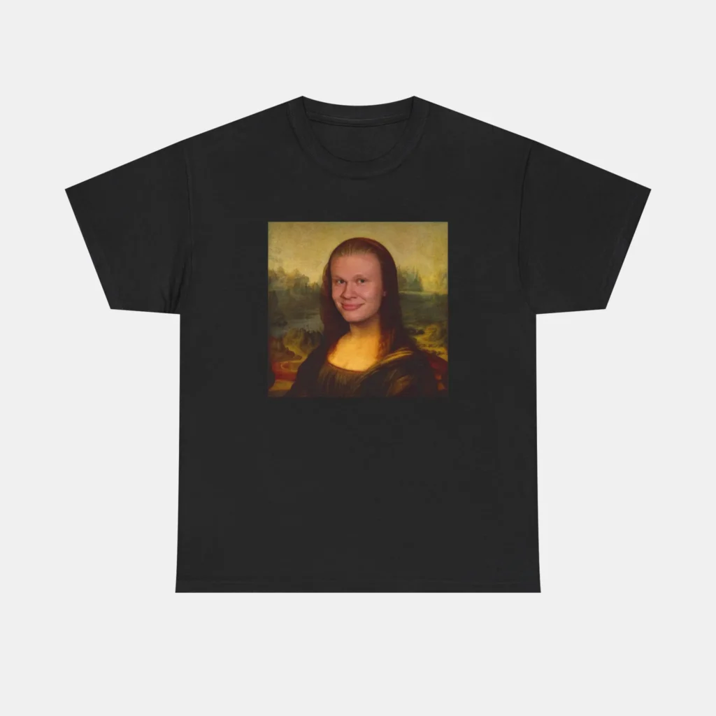 Erling Haaland Meme Mona Lisa Tee