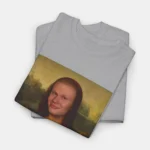 Erling Haaland Meme Mona Lisa Shirt Close-up