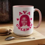 Janelle James as Ava Coleman Pink Glassware