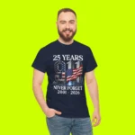 Remember Honor Unite 25th Anniversary 9 11 Shirt men