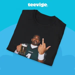 Jalen Hurts Beer Middle Finger Tee